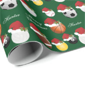 クリスマススポーツボールパターン | DIY文字 ラッピングペーパー (ロールコーナー)