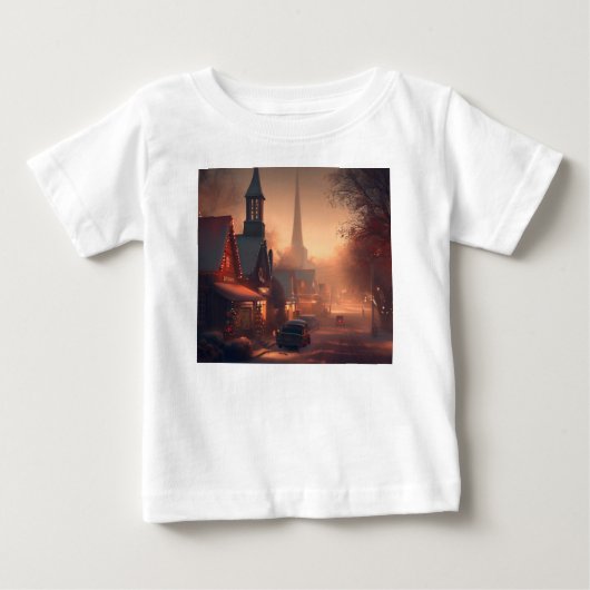 クリスマススモールタウン4 ベビーTシャツ (正面)