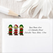 クリスマススリーズイエロー・ラブラドール・レトリーバー子犬 ラベル (インサイチュ)