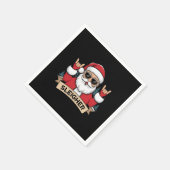 クリスマススリーダーサンタロッククリスマスロッカー スタンダードカクテルナプキン (角)