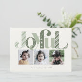 クリスマススリーフォトグラフェッドティーグリーン シーズンカード (スタンド正面)