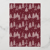 クリスマススリーフォトコラージュ エレガント | モダン 箔シーズンカード (裏面)