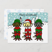 クリスマススリーラボパピー シーズンポストカード (正面/裏面)