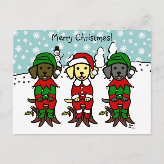 クリスマススリーラボパピー シーズンポストカード (正面)