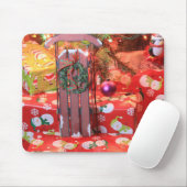 クリスマススレッドとリースマウスパッド マウスパッド (マウス)