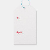 クリスマススレッドシーン絵画のギフトラベル ギフトタグ (裏面)