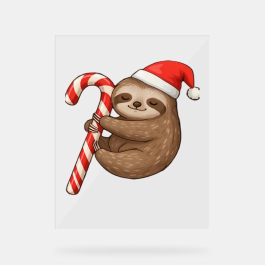 クリスマススロスハギングキャンディクラシックケーンTシャツ アクリルサイン (正面)