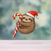 クリスマススロスハギングキャンディクラシックケーンTシャツ アクリルサイン (ニュートラル)