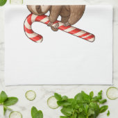 クリスマススロスハギングキャンディクラシックケーンTシャツ キッチンタオル (折り畳み)