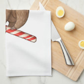 クリスマススロスハギングキャンディクラシックケーンTシャツ キッチンタオル (四つ折り)