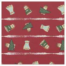 クリスマススロッツレッドホリデーファブリックバイザヤード
