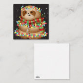 クリスマススロットのホリデーカード ノートカード (正面/裏面)