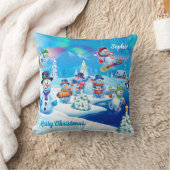 クリスマススロークッションまたは枕 クッション (ブランケット)