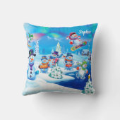 クリスマススロークッションまたは枕 クッション (裏面)