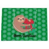 クリスマススロースとギフトグリーンスノーフレーク ラージペーパーバッグ (正面)