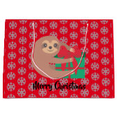 クリスマススロースとギフトレッドスノーフレーク ラージペーパーバッグ (正面)