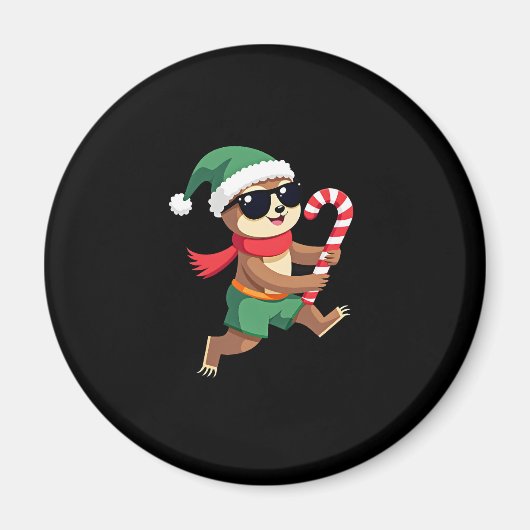 クリスマススロース小妖精や小人ペパーミントキャンディケインシャツギ マグネット (正面)