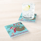 クリスマススロース ガラスコースター (アングル)