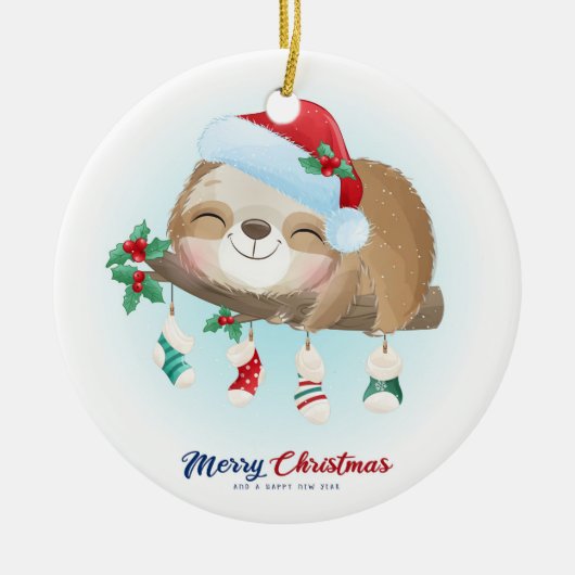 クリスマススロース セラミックオーナメント (正面)