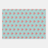 クリスマススロートリオスロッメリートマスキュートホリデー ラッピングペーパーシート (正面2)