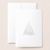 クリスマススワールツリービューティフル 箔カード (裏面封筒付き)