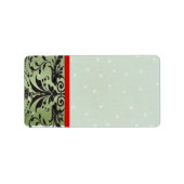 クリスマススワール住所 シール- ラベル (正面)