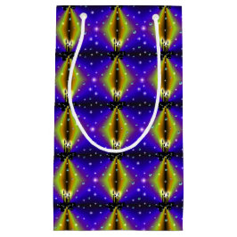 クリスマスズアートデコオンパープルイエローレインボー スモールペーパーバッグ