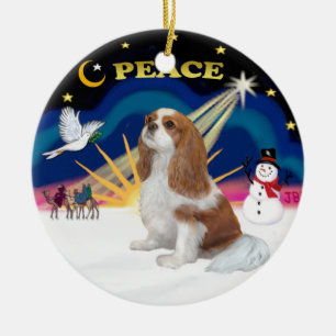 クリスマスズサンライズブレンハイムカバリエ セラミックオーナメント