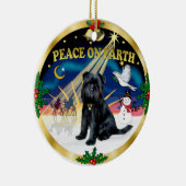 クリスマスズサンライズ – ブリュッセルグリフォン（赤） セラミックオーナメント (右)