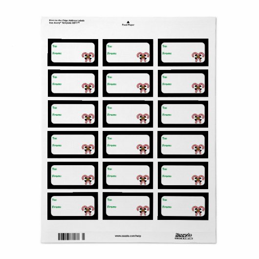 クリスマスズシュガースカルキャンディカン ラベル (フルシート)