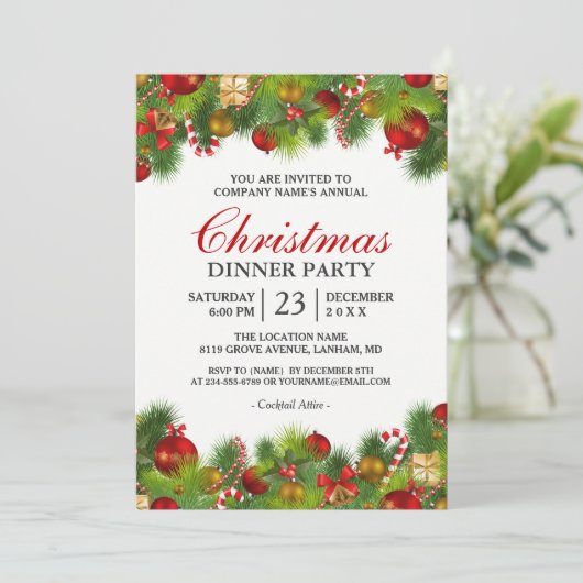 クリスマスズバウブルズパインズベリーズアニュアルクリスマスパーティー 招待状 (スタンド正面)