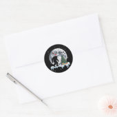 クリスマスズビッグフートサンタツリースリグムーンインディアスノー ラウンドシール (封筒)