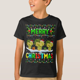 クリスマスズブドフルーツ照明サンタハットクリスメリーム Tシャツ