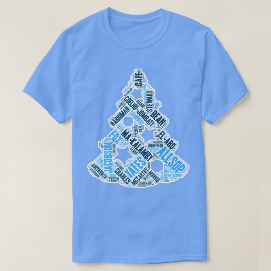 クリスマスズワイカムワンダーラーズクリスマスツリー  Tシャツ (デザイン正面)