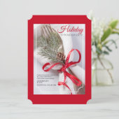 クリスマスセッティングディナーパーティの招待状 招待状 (スタンド正面)