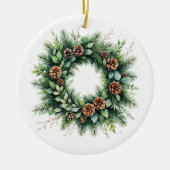 クリスマスセラミックオーナメントとピネコンリース セラミックオーナメント (正面)