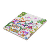 クリスマスセラミックタイルギフトハッピースノーマンパーティー タイル (側面)