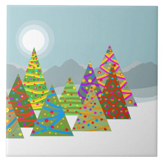 クリスマスセラミックタイル タイル (正面)