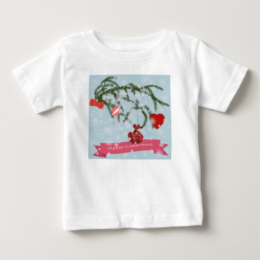 クリスマスセラミックタイル ベビーTシャツ (正面)