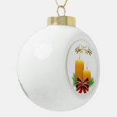 クリスマスセラミックボールオーナメントハッピーホリデー セラミックボールオーナメント (左)