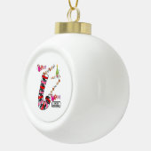 クリスマスセラミックボールオーナメント猫ネコ セラミックボールオーナメント (右)