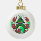 クリスマスセラミックボールオーナメント、サッカー セラミックボールオーナメント (正面)