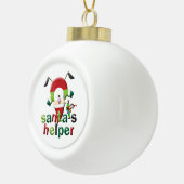 クリスマスセラミックボールオーナメント、サンタのヘルパー小妖精や小人 セラミックボールオーナメント (右)