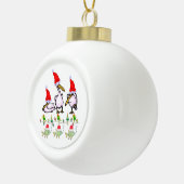クリスマスセラミックボールオーナメント、ペリカンサンタハット セラミックボールオーナメント (右)