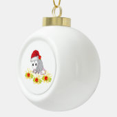 クリスマスセラミックボールオーナメント、ポッサムフローラ セラミックボールオーナメント (右)