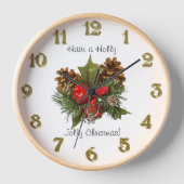 クリスマスセンターピースデザイン 壁時計 (正面)
