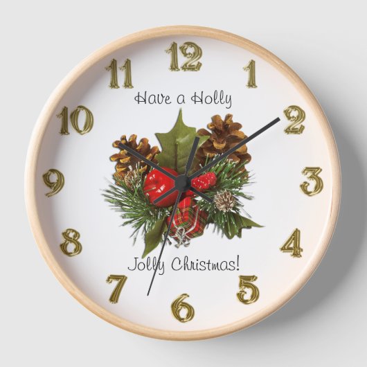 クリスマスセンターピースデザイン 壁時計 (正面)