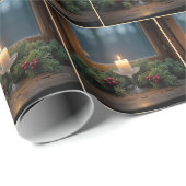 クリスマスセンターピースバイファームハウスウィンドウ ラッピングペーパー (ロールコーナー)