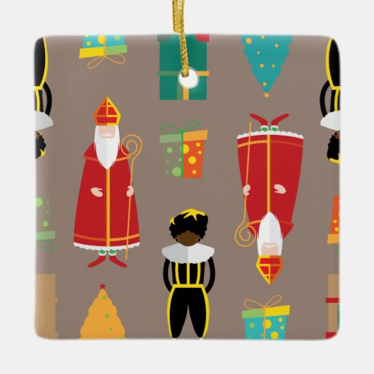 クリスマスセントニコラス セラミックオーナメント (正面)