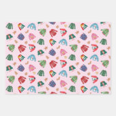 クリスマスセーターとジンジャーブレッドCookie ラッピングペーパーシート (正面2)